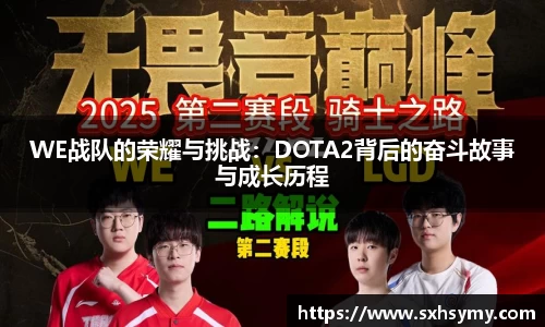 WE战队的荣耀与挑战：DOTA2背后的奋斗故事与成长历程